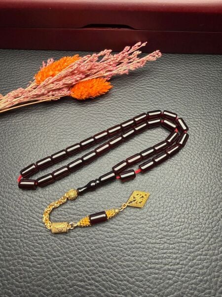 Kesme Model Ateş Kehribar Tesbih