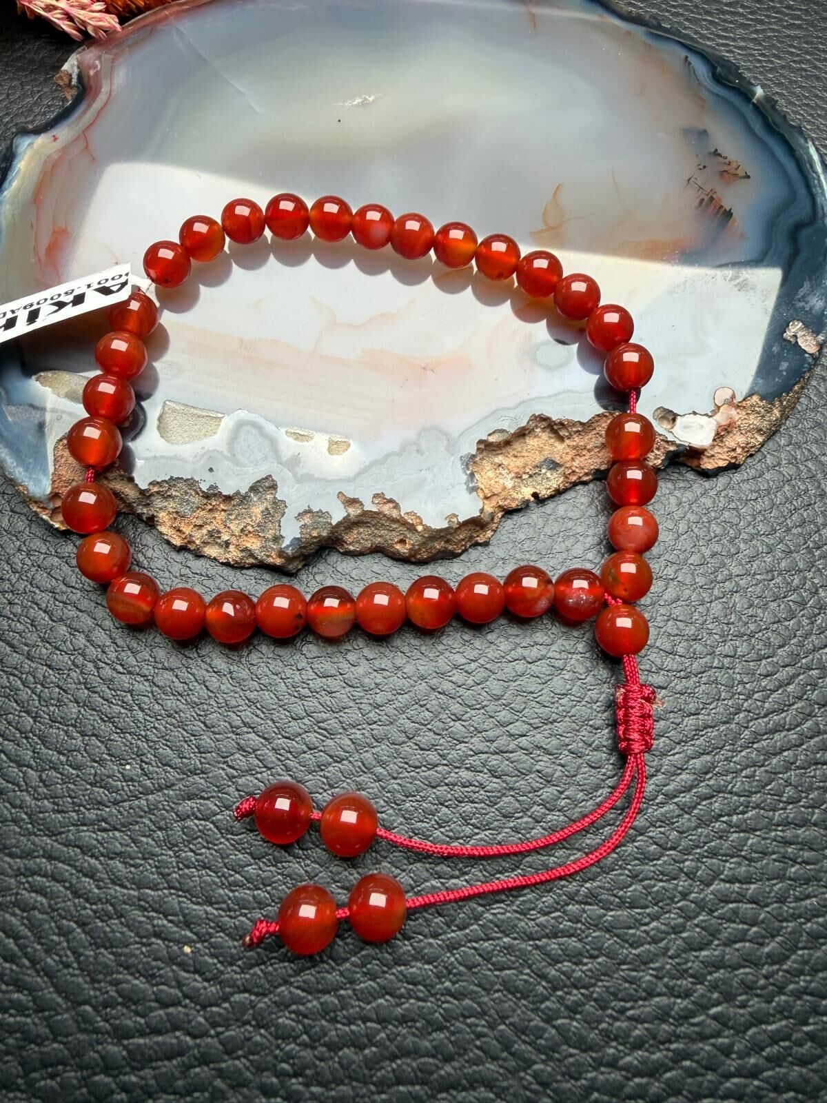 Küre Model Bileklik Model Küçük Boy Akik Doğaltaş Tesbih