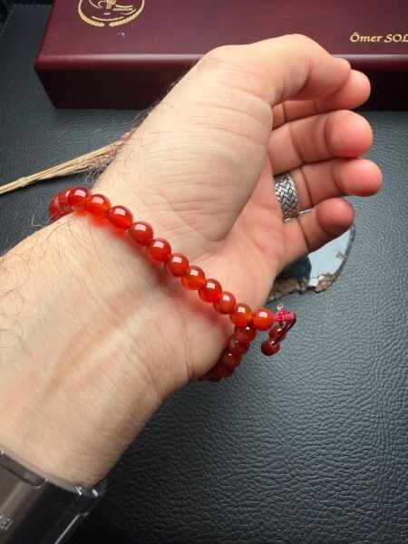 Küre Model Bileklik Model Küçük Boy Akik Doğaltaş Tesbih