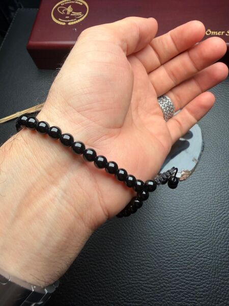 Küre Model Bileklik Model Küçük Boy Oniks Doğaltaş Tesbih