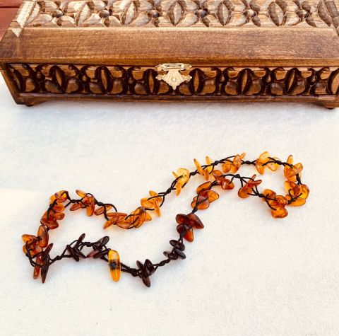 Baltık Damla Kehribar Yetişkin Kolye