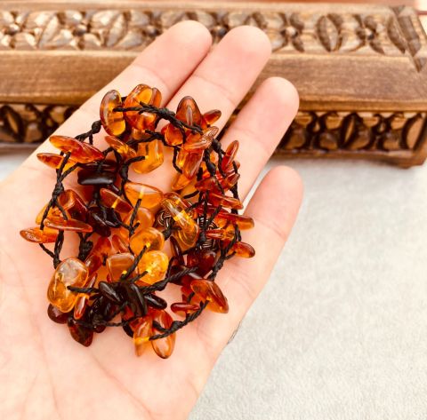Baltık Damla Kehribar Yetişkin Kolye