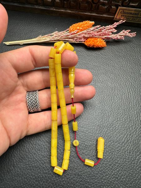 Kesme Model Ateş Kehribar Tesbih