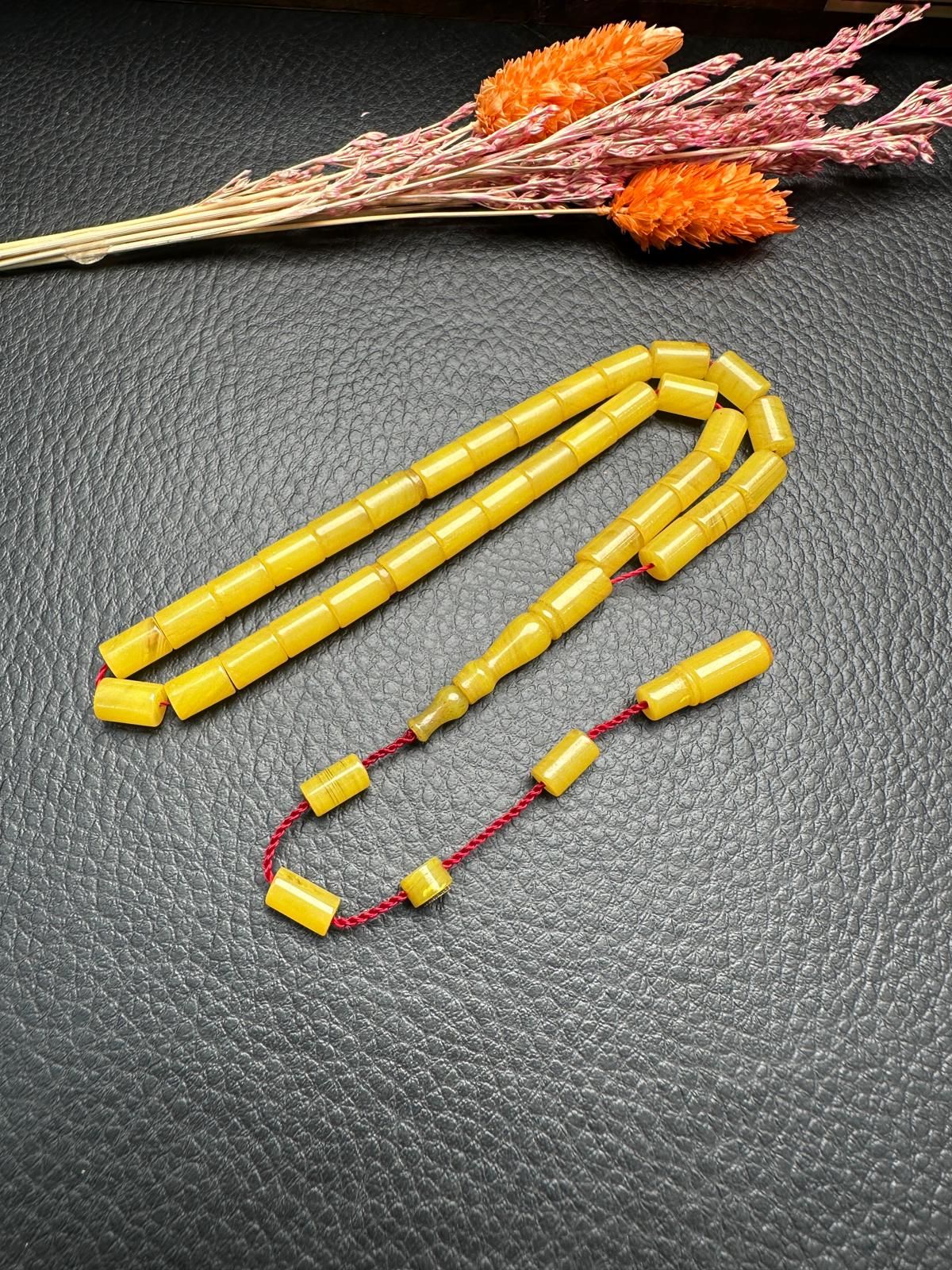 Kesme Model Ateş Kehribar Tesbih