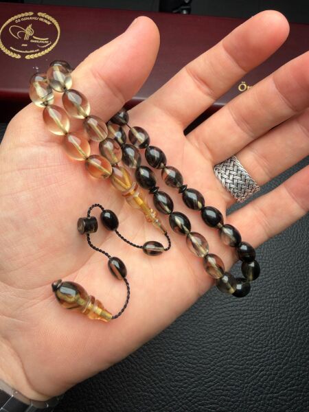 Badem Model Sıkma Kehribar Tesbih