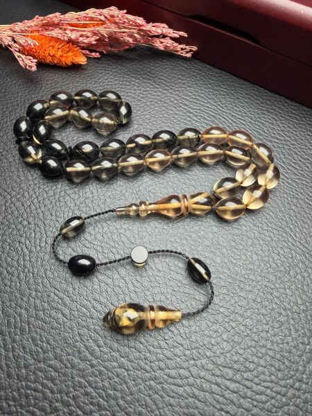 Badem Model Sıkma Kehribar Tesbih