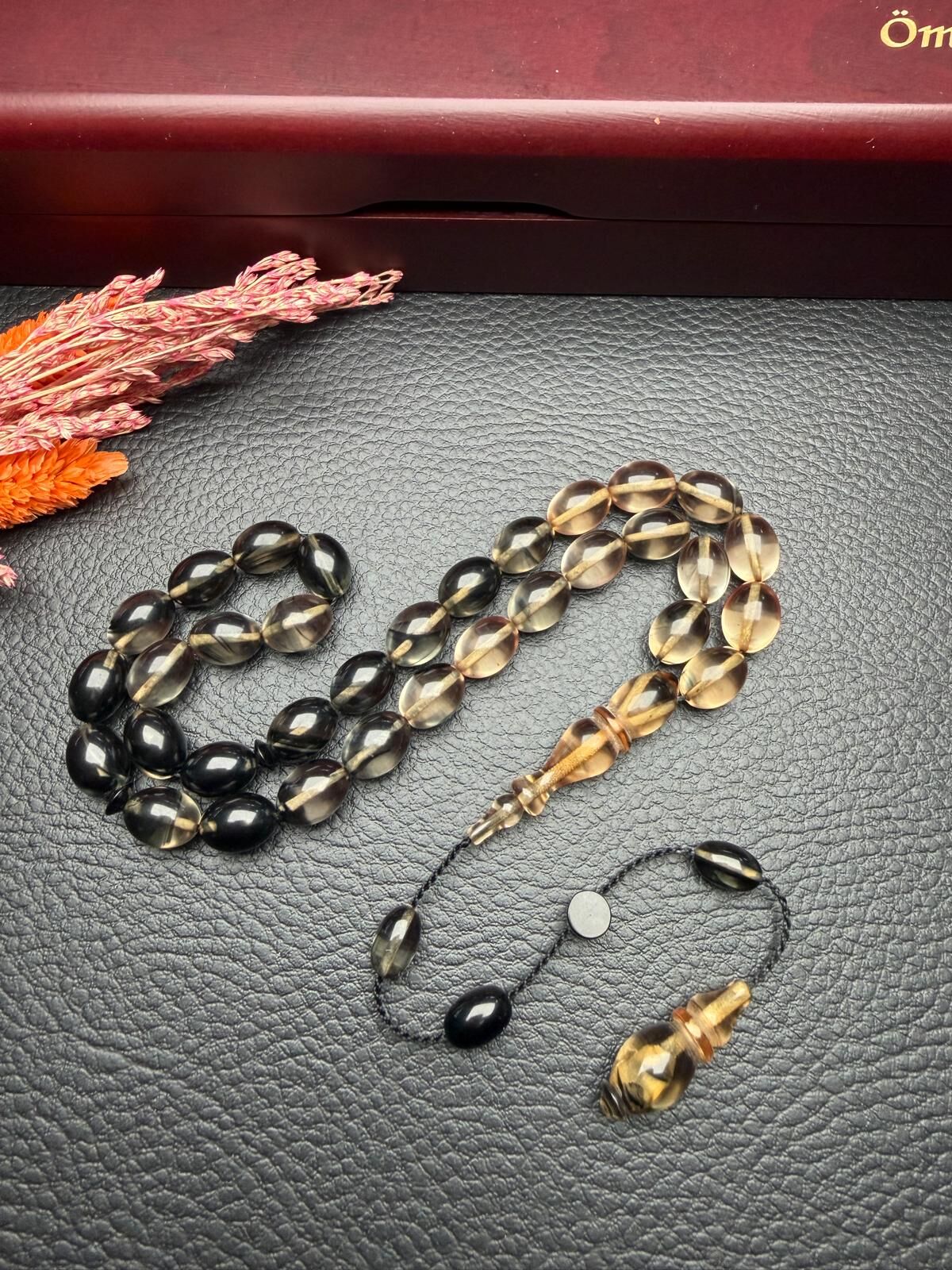 Badem Model Sıkma Kehribar Tesbih