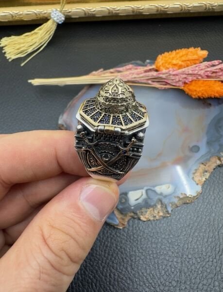 Özel Tasarım Kubbe Model Gümüş Erkek Yüzük