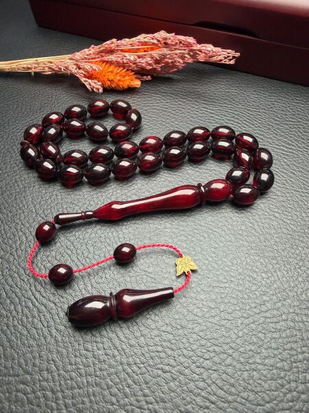 Badem Model Sıkma Kehribar Tesbih