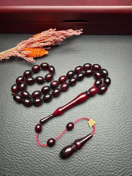 Badem Model Sıkma Kehribar Tesbih