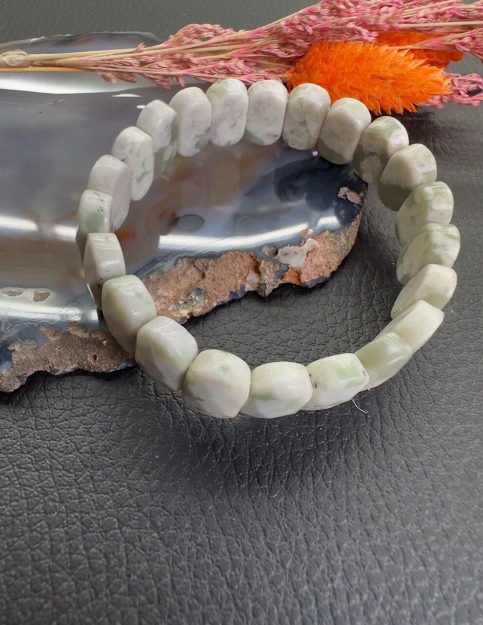 Rolex Model Yeşim Taşı Doğal Taş Bileklik