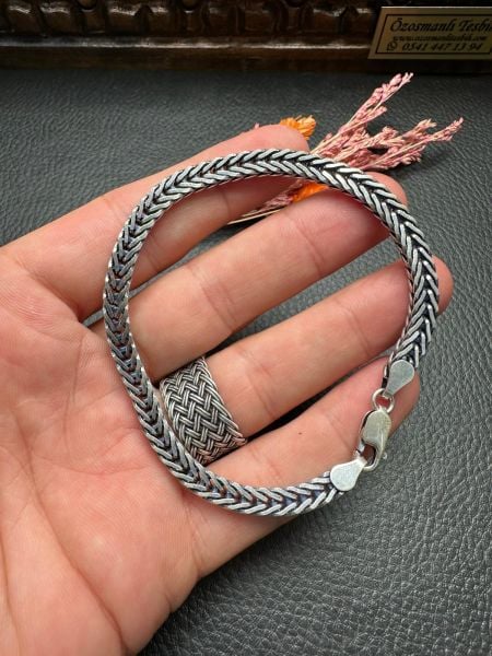 Özel Tasarım Erkek Gümüş Bileklik