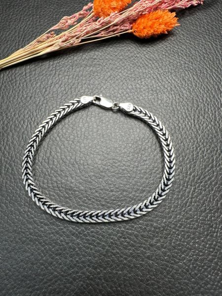 Özel Tasarım Erkek Gümüş Bileklik