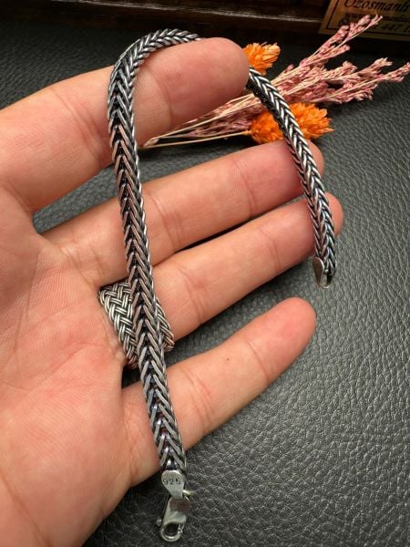 Özel Tasarım Erkek Gümüş Bileklik