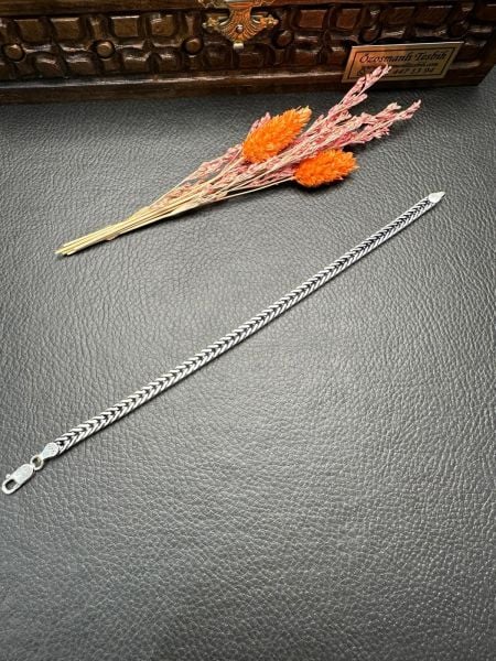 Özel Tasarım Erkek Gümüş Bileklik