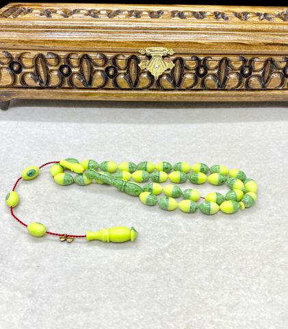 Beyzi Model Açık Ve Koyu Yeşil Renk Arizona Firuze Tesbih