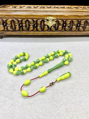 Beyzi Model Açık Ve Koyu Yeşil Renk Arizona Firuze Tesbih