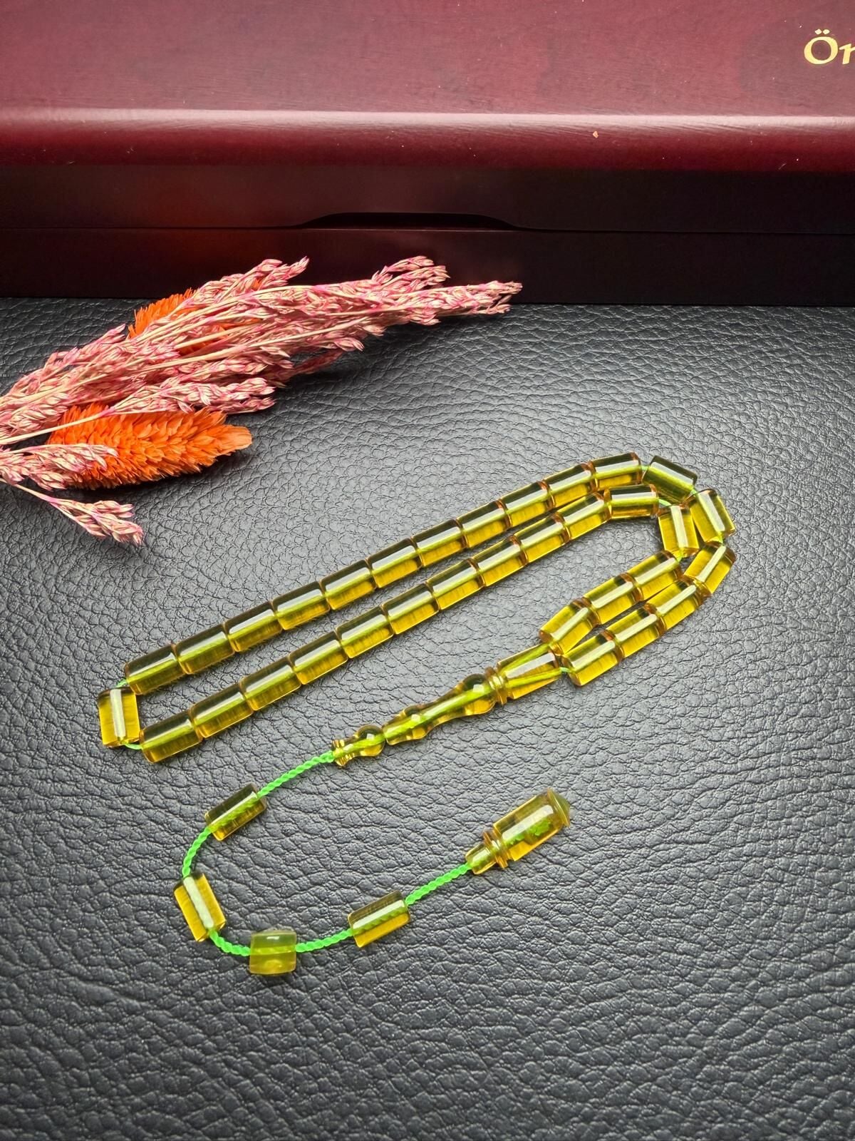 Kesme Model Ateş Kehribar Tesbih