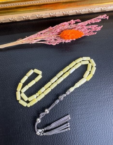 Kapsül Model Damla Kehribar Tesbih