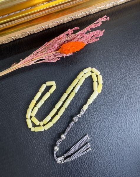 Kapsül Model Damla Kehribar Tesbih