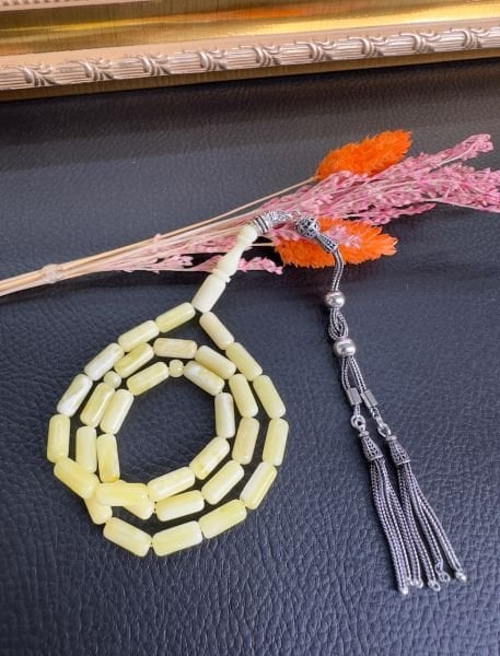 Kapsül Model Damla Kehribar Tesbih