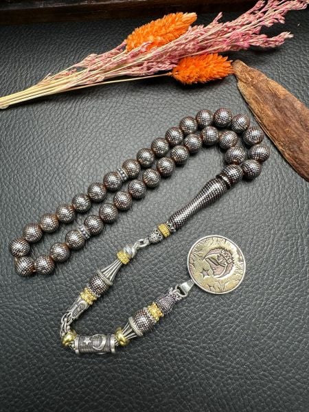 Küre Model Gümüş Çakım Kuka Tesbih