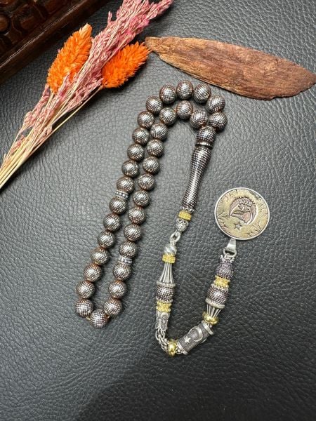 Küre Model Gümüş Çakım Kuka Tesbih