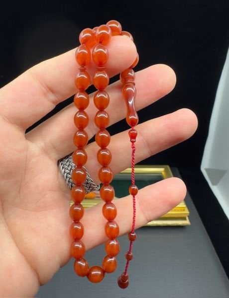 Beyzi Model Eski Osmanlı Yemen Zar Kehribar Tesbih