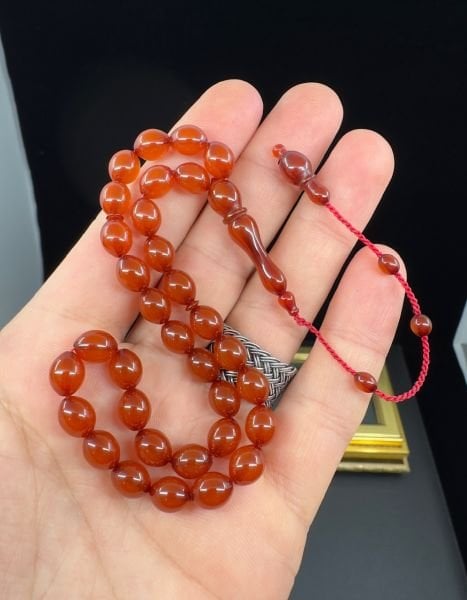 Beyzi Model Eski Osmanlı Yemen Zar Kehribar Tesbih