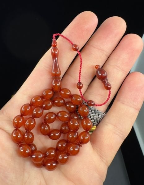 Beyzi Model Eski Osmanlı Yemen Zar Kehribar Tesbih