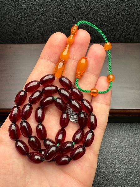 Kapsül Model Eski Osmanlı Sıkma Kehribar Tesbih