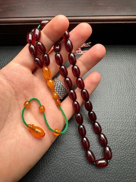 Kapsül Model Eski Osmanlı Sıkma Kehribar Tesbih