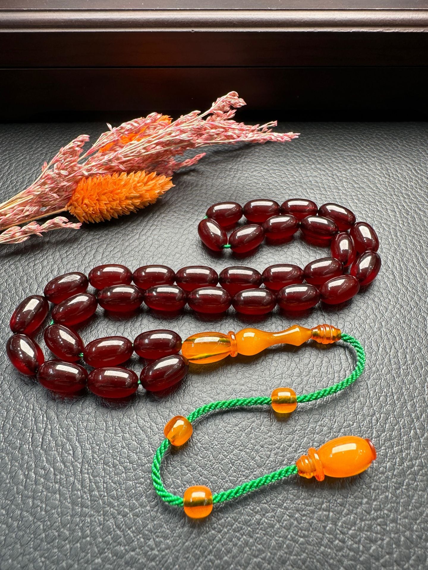 Kapsül Model Eski Osmanlı Sıkma Kehribar Tesbih