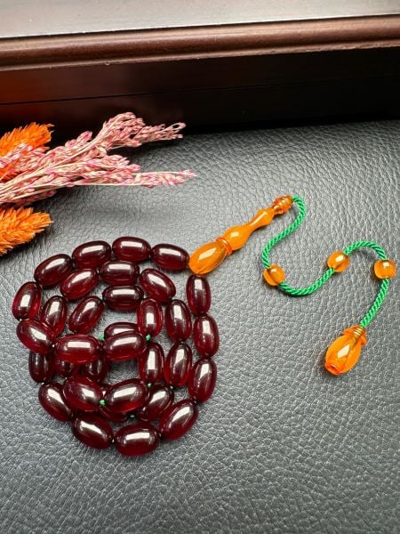 Kapsül Model Eski Osmanlı Sıkma Kehribar Tesbih