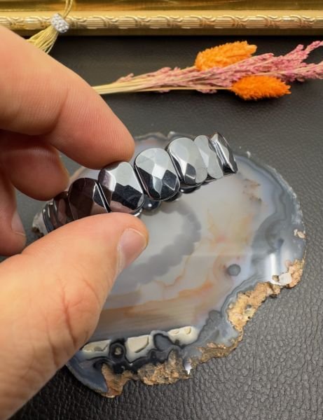Rolex Model Hematit Taşı Doğal Taş Bileklik