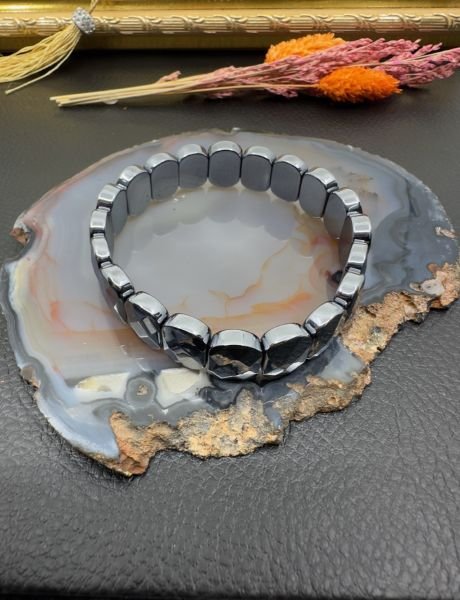 Rolex Model Hematit Taşı Doğal Taş Bileklik