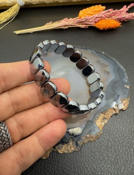 Rolex Model Hematit Taşı Doğal Taş Bileklik