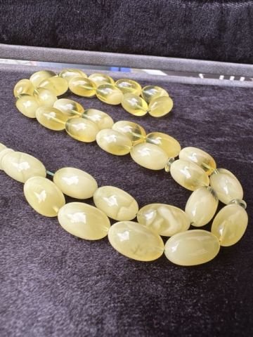 Ahmed Levent İşçiliği Badem Model Damla Kehribar Tesbih