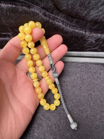 Küre Model Baltık Damla Kehribar Tesbih