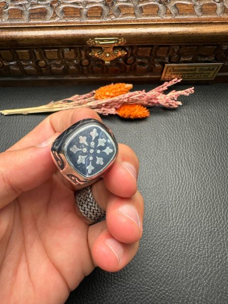 Özel Savat İşçiliği Gümüş Yüzük