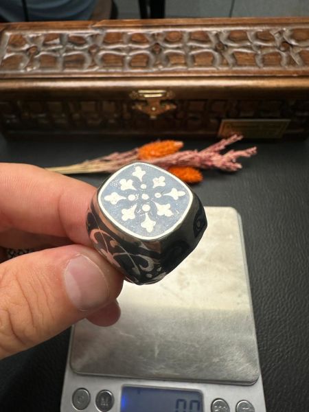 Özel Savat İşçiliği Gümüş Yüzük