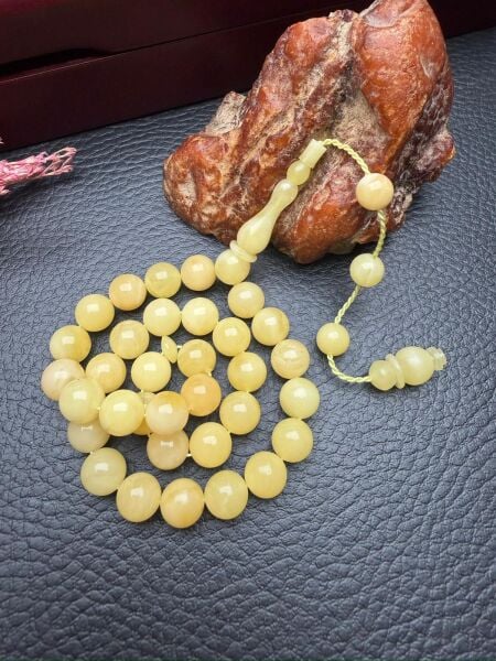 Sistemli Rus Kaya Damla Kehribar Tesbih