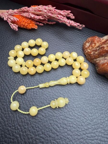 Sistemli Rus Kaya Damla Kehribar Tesbih