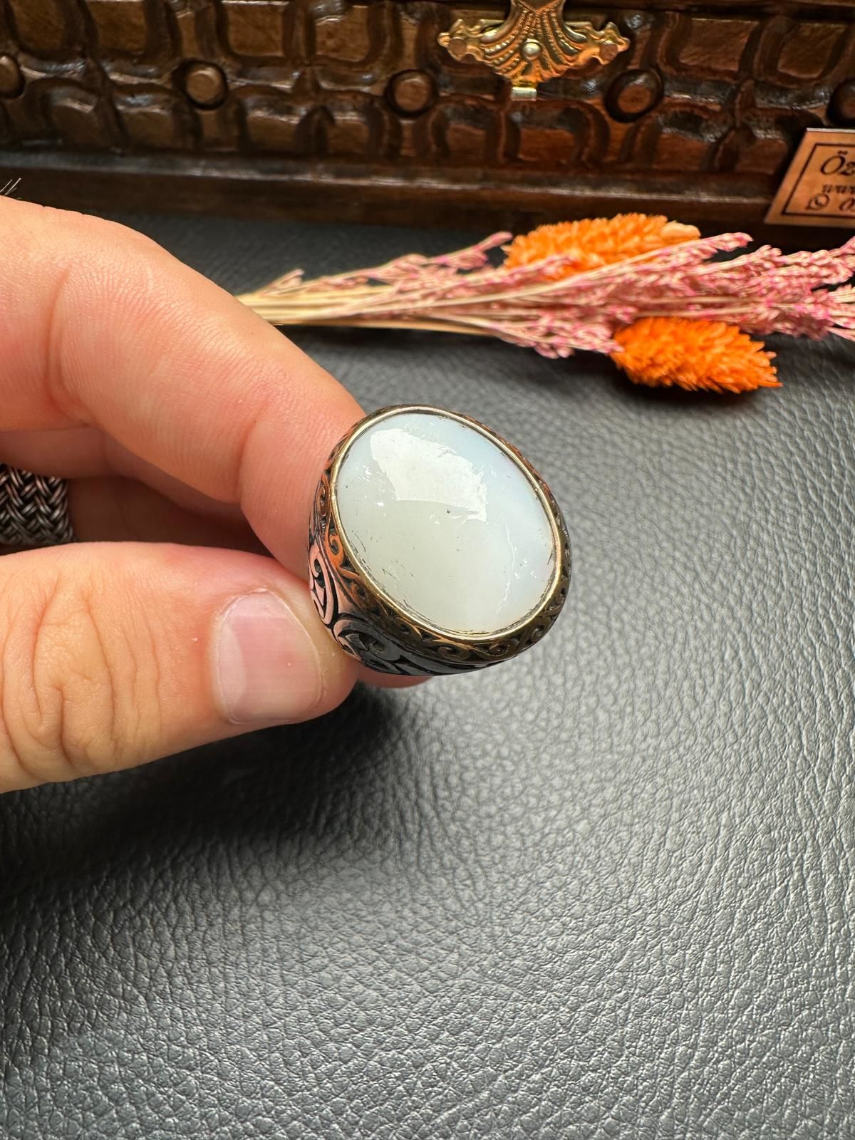 Opal Taşı Gümüş Yüzük