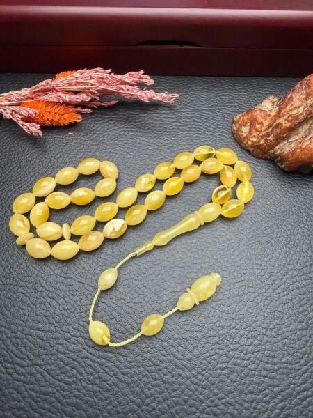 Sistemli Rus Kaya Damla Kehribar Tesbih