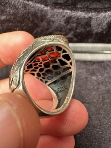 Zirkon Taşı Özel Tasarım 925 Ayar Gümüş Erkek Yüzük