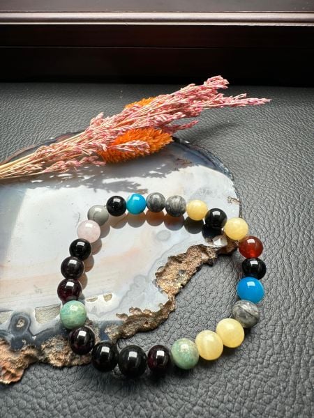 Karışık Çakra Doğal Taş Bileklik