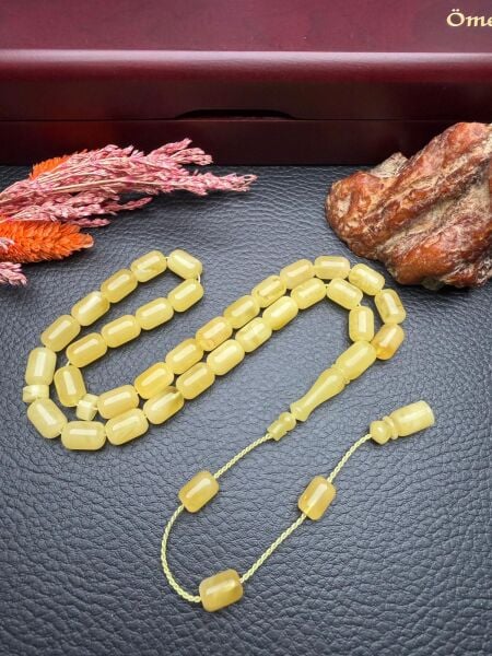 Sistemli Rus Kaya Damla Kehribar Tesbih