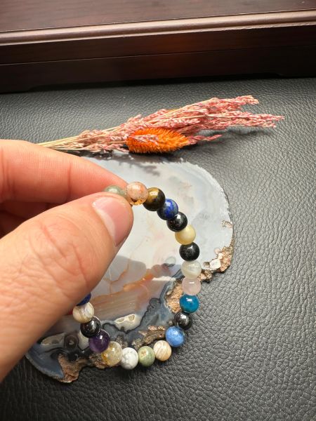 Karışık Çakra Doğal Taş Bileklik