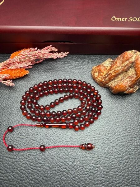 Sistemli Rus Kaya 99 Luk Damla Kehribar Tesbih